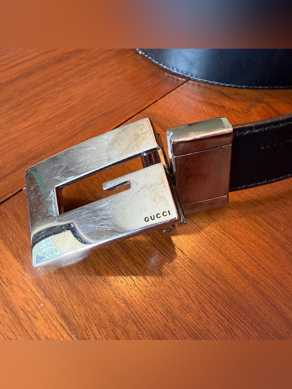 Gucci Reversible Brown Black Leather Belt w/ Silver G Buckle Women’s Small 75.30 - Picture 7 of 11